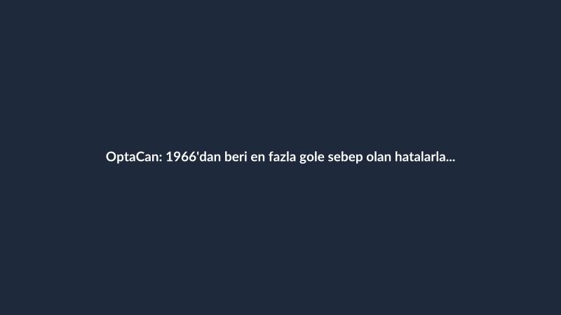 OptaCan: 1966'dan beri en fazla gole sebep olan hatalarla ilgili tweet yarım kaldı